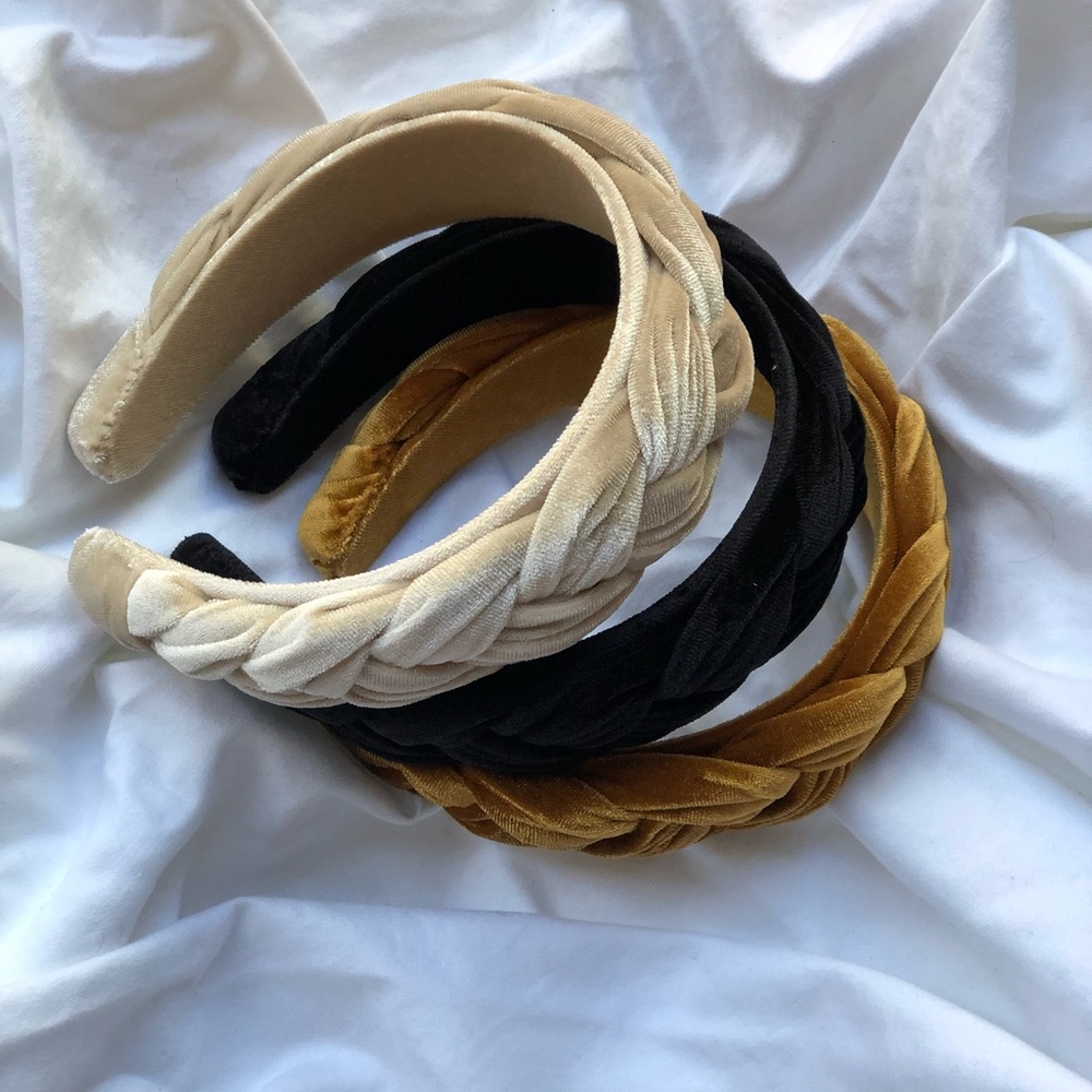 Luxury▪️Padded Nude Velvet Headband ▪️